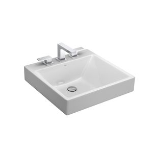 Cuba De Apoio\sobrepor Retangular Com Mesa Branco 510x510mm - Deca