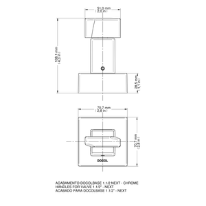 Acabamento Para Registro Docolbase (db) 1 1/4 E 1 1/2 Next Cromado - Docol