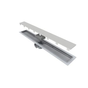 Ralo Linear  Tampa Inox Seca Smart 70 Cm 2 Saidas De 50mm - Ralo Linear