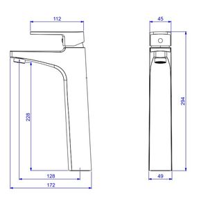 Misturador Monocomando De Mesa Bica Alta Para Lavatório Level - Deca