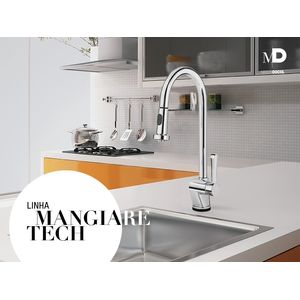 Misturador Monocomando Para Cozinha Mangiare Tech - Chrome - Docol