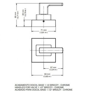 Acabamento Para Registro Docolbase 1 1/2 E 1 1/4 Breezy  730906 - Docol