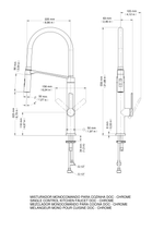 misturador monocomando para cozinha mesa doc preto  docol