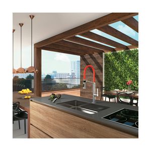 Misturador Monocomando Para Cozinha De Mesa Doc Chrome/vermelho 00695779 - Docol