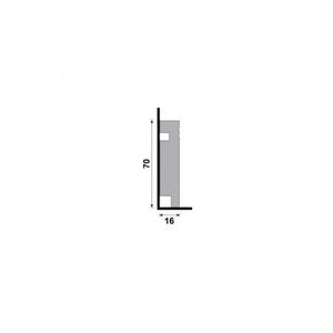 Rodapé 459 Moderna  Branco 70x16mm - Barra 2,40m - Santa Luzia