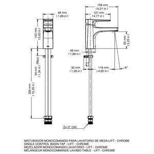 Misturador Monocomando 00795906 Para Lavatório Lift Cromado - Docol