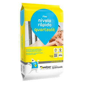 Argamassa Nivela Rápido Interno Cinza 20kg - Quartzolit