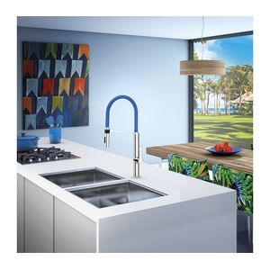 Misturador Monocomando Para Cozinha De Mesa Doc Chrome/azul 695780 - Docol