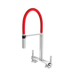 Misturador Para Cozinha De Mesa Bica Alta Doc Chrome/vermelho 738779 - Docol