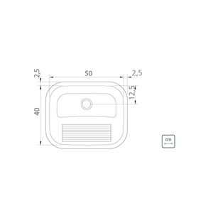 Tanque De Encaixe  Hera 30 L Em Aço Inox Acetinado 50x40 Cm - Tramontina