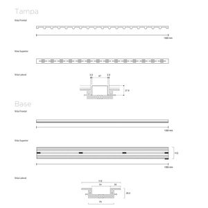 Ralo Linear Tampa Vazada Infinity Slim 120 Cm