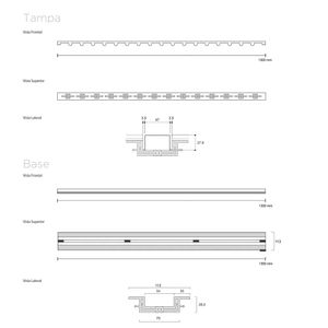 Ralo Linear Tampa Vazada Infinity Slim 130 Cm