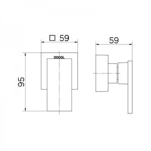 Acabamento Para Registro Deca 1/2 - 3/4 E 1 Edge Cobre Escovado - Docol