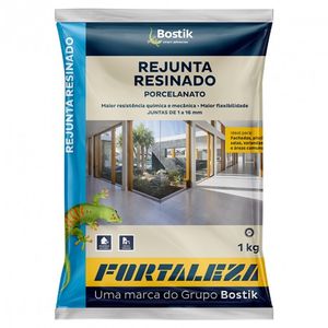 Rejunte Resinado Porcelanato Cinza 1 Kg - Fortaleza