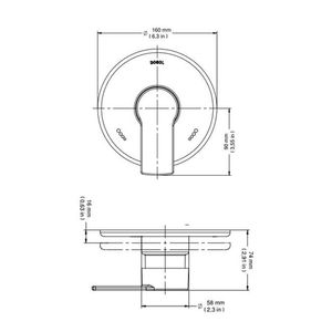 Acabamento Monocomando Para Chuveiro Baixa Pressão 3/4” Chess/gali 934906 - Docol