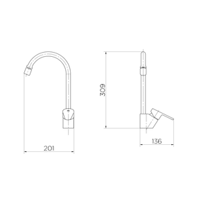 Misturador Monocomando Para Cozinha De Mesa Gali Cromado - Docol