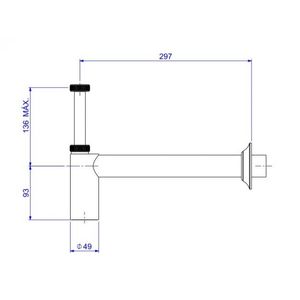 Sifão Para Lavatório 1-1/2 Gold Matte - Deca Metais
