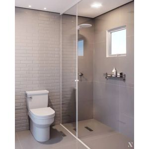 Ralo Linear Novii - Pvc 25cm Cinza Vazado