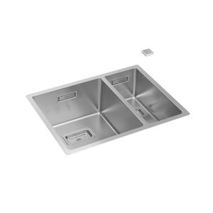 Cuba Para Cozinha Retângular Dupla Wish Inox 57,5x44cm - Deca