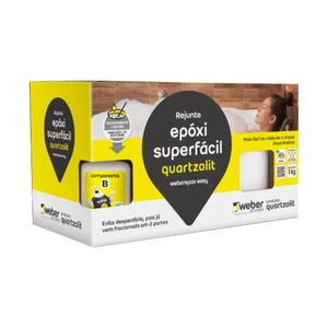 Rejunte Epóxi Superfácil Branco 1,0kg -  Quartzolit