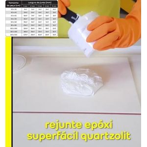 Rejunte Epóxi Superfácil Cinza Platina 1,0kg -  Quartzolit