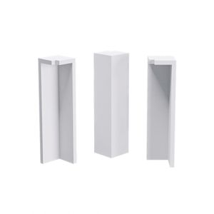 Terminal Poliestireno Canto Externo  Branco 10 Cm - 104x25x25mm - Santa Luzia