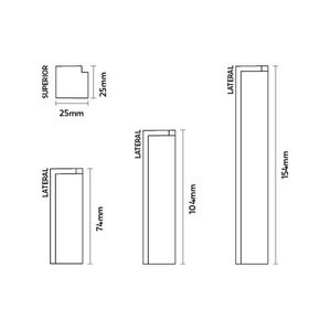 Terminal Poliestireno Canto Externo  Branco 10 Cm - 104x25x25mm - Santa Luzia