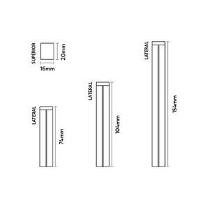 Terminal Poliestireno De Centro Branco 10 Cm - 104x16x20mm - Santa Luzia