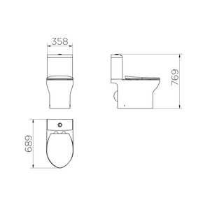 Bacia Com Caixa Acoplada Lóggica+ Assento Branco + Acessórios Fixação Cromado - Docol Louças