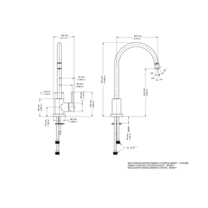 Misturador Monocomando Para Cozinha De Mesa Monet 417506 - Docol