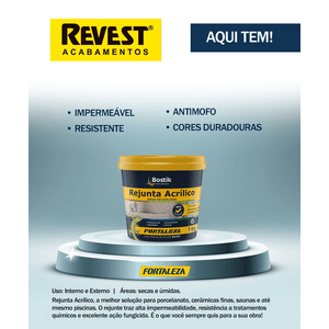 Rejunta Acrilico Interno E Externo Creme 1 Kg - Fortaleza