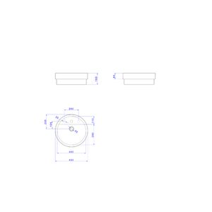Cuba De Apoio\sobrepor Cilíndrica Com Mesa Branco 450mm - Deca