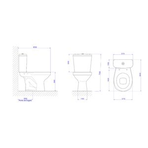 Bacia Para Caixa Acoplada Aspen Branca P.750.17 - Deca Louças