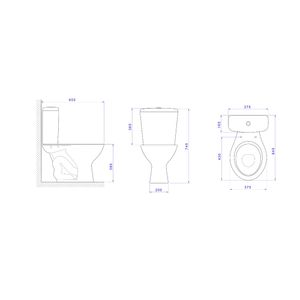 Bacia Para Caixa Acoplada Izy Branco - Deca
