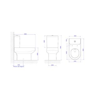 Bacia Para Caixa Acoplada Carrara Branco - Deca
