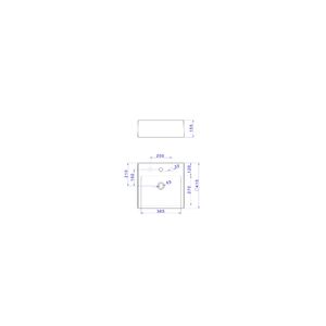 Cuba De Apoio Quadrada Com Mesa Branco 410x410mm - Deca