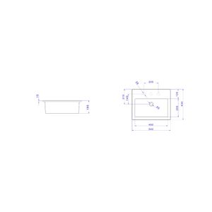 Cuba De Sobrepor Retangular Com Mesa Branco 540x430 Mm - Deca