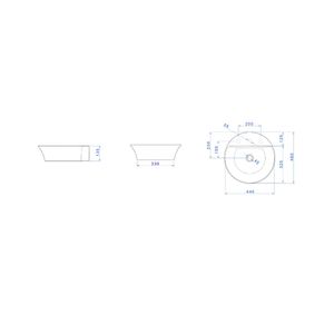 Cuba De Apoio Redonda Com Mesa Branca 460mm L.1066.17 - Deca Louças