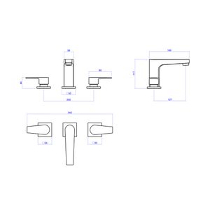 Misturador Para Banheiro Mesa Level Red Gold - Deca