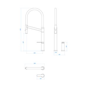 Misturador Monocomando De Mesa Bica Movel Colore Para Cozinha - Deca