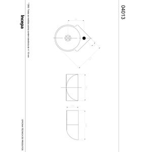 Lavatório De Canto Suspenso M Branco 395x290mm - Incepa