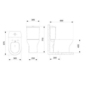 Kit Nexo Bacia Com Caixa Acoplada Mais Assento Termofixo E Acessórios Branco - Roca Louças