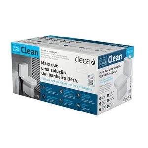 Kit Completo Bacia Com Caixa Acoplada Clean + Instalação + Assento Termofixo Branco - Deca