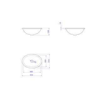 Cuba Sobrepor Oval 440x310mm Branca - Deca