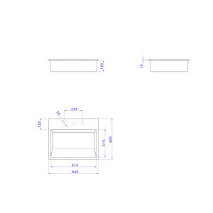 Cuba De Sobrepor Retangular Com Mesa E Válvula Oculta Branco 555x455mm - Deca