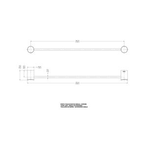 Porta-toalhas Bastão Single Cromado - Docol