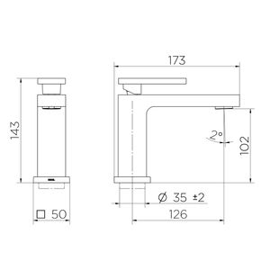 Monocomando Para Lavatório De Mesa New Edge  Cromado - Docol