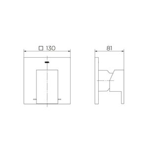Acabamento Monocomando Para Chuveiro Baixa Pressão 3/4 Edge - Docol