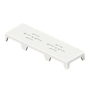 Ralo Linear Novii Sifonado Pvc Acabamento Branco Vazado 50cm - Ralo Linear