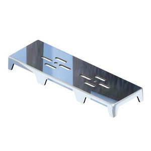 Ralo Linear Novii Sifonado Pvc Acabamento Cromado  Vazado 50cm - Ralo Linear